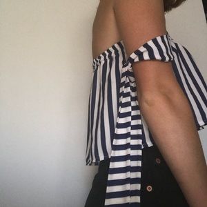 LF Pin Stripe Arm Tie Tube Top!